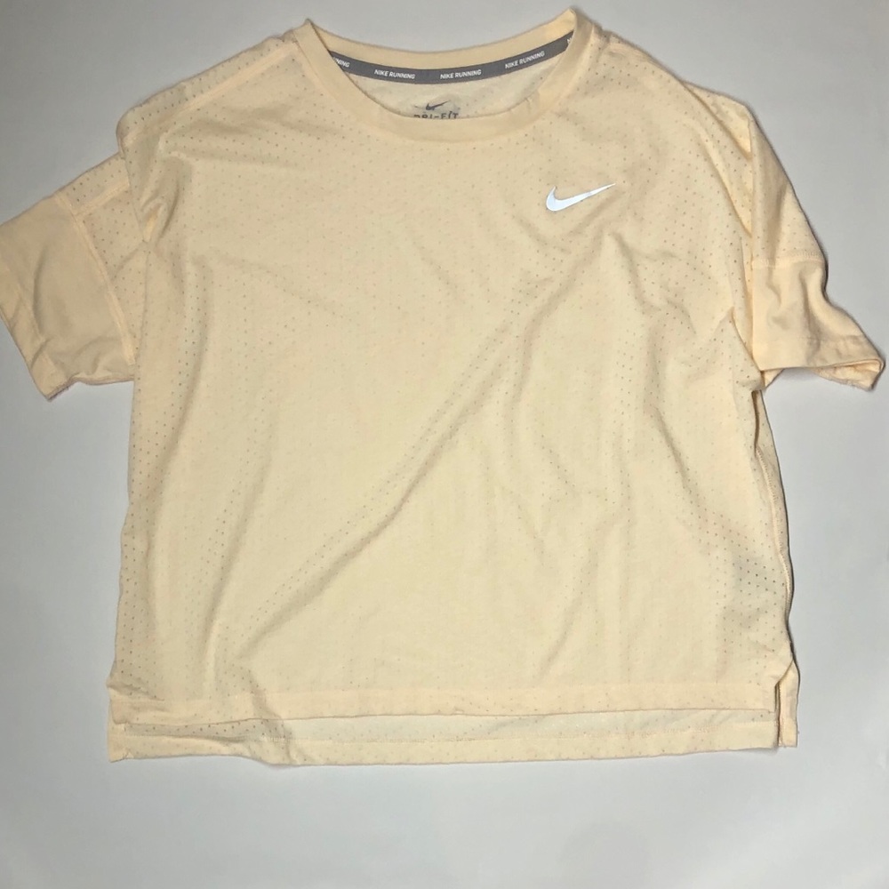 Pink/cream Nike running mesh shirt